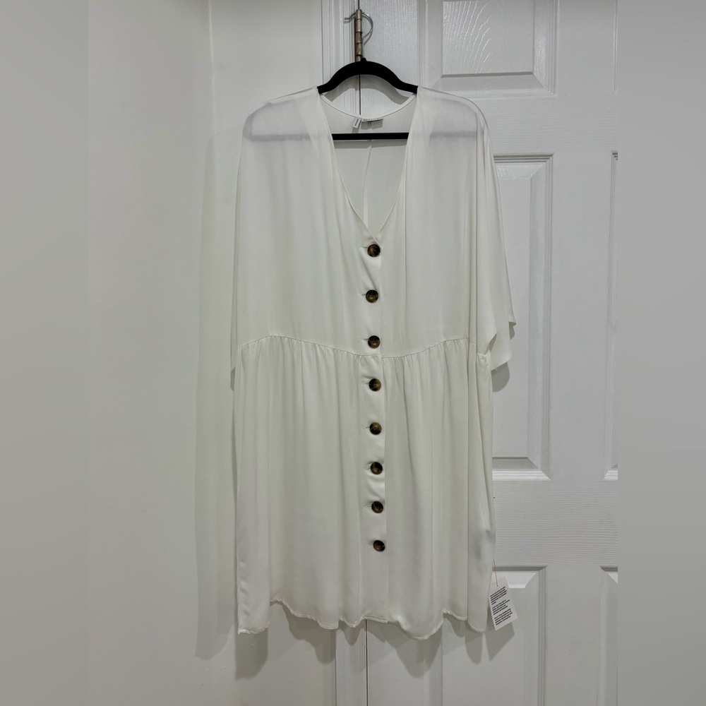 ASOS White Button-Down Dress - 14